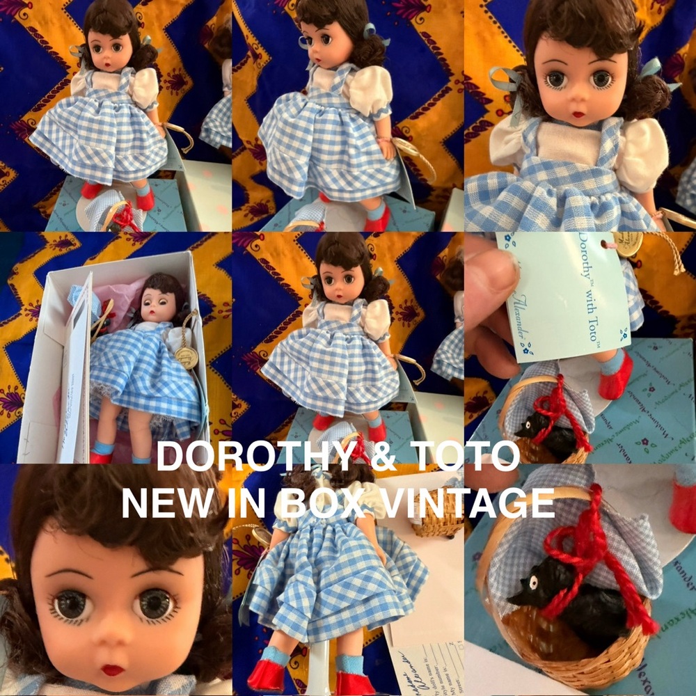 VINTAGE NIB MADAME ALEXANDER DOROTHY AND TOTO DOLL WIZARD OF OZ